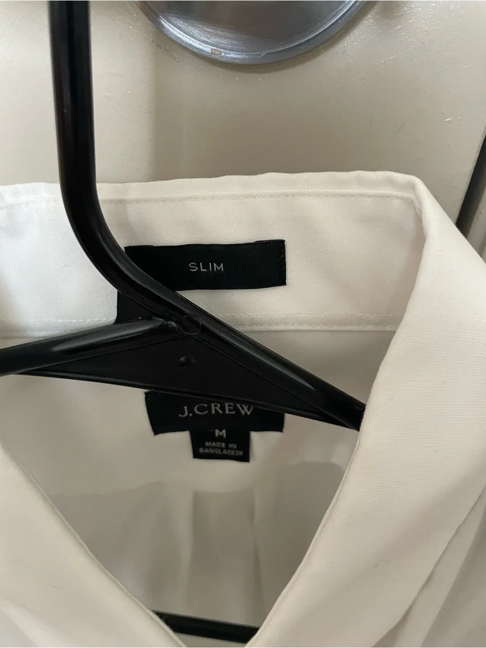 J. Crew Men's White Button-Down Dress Shirt with Pocket